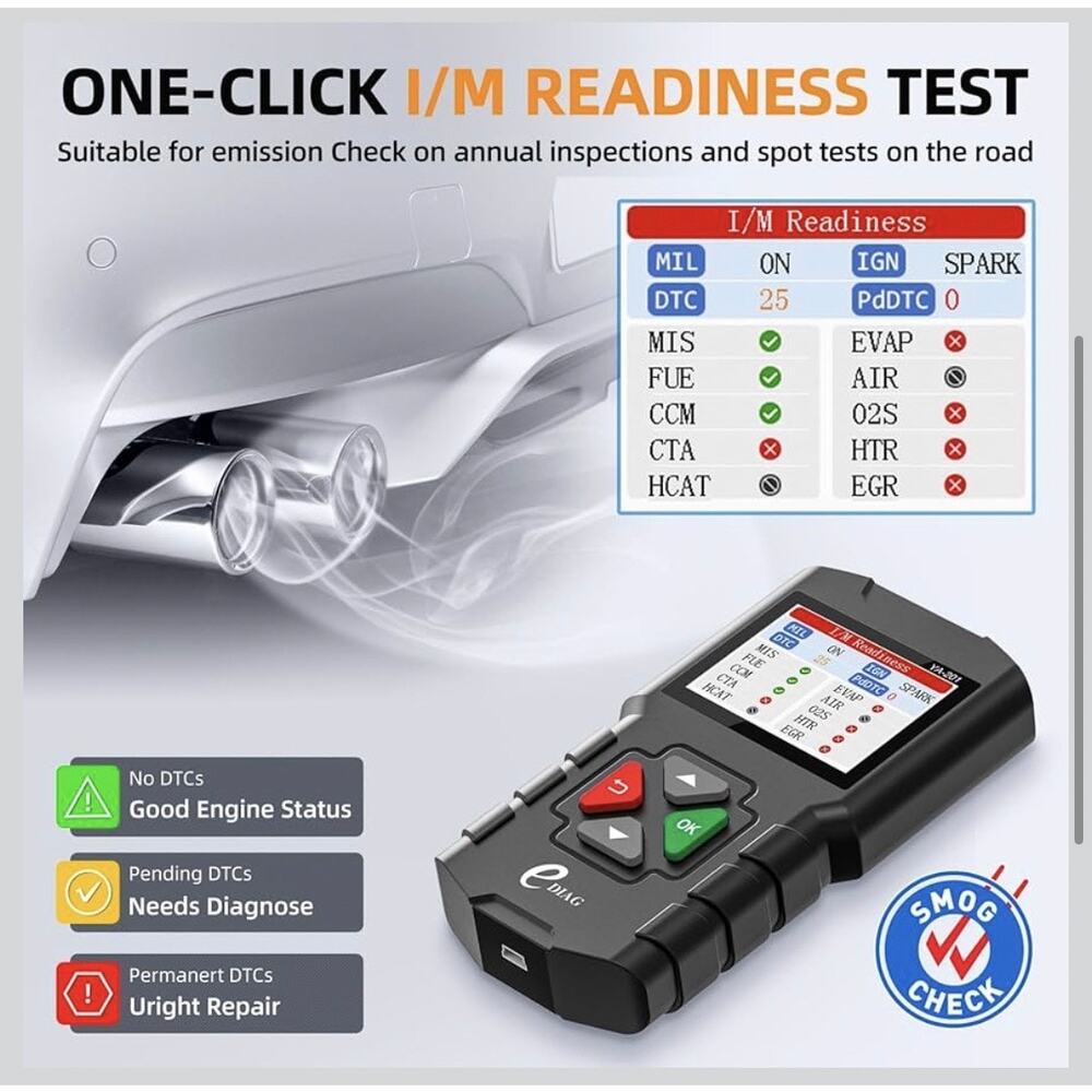 EDIAG YA-201 OBD2 Scanner Code Reader Check Engine Light EVAP O2 - Picture 3 of 8